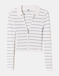 Cardigan Court Rayé Col Polo^Tally Weijl New