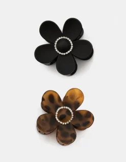 Lot de 2 Pinces à Cheveux Fleur Imprimé Léopard^Tally Weijl Online