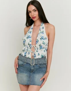 Mini-Jupe en Denim avec Ceinture^Tally Weijl Outlet