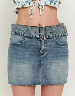 Mini-Jupe en Denim avec Ceinture^Tally Weijl Outlet