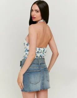 Mini-Jupe en Denim avec Ceinture^Tally Weijl Outlet