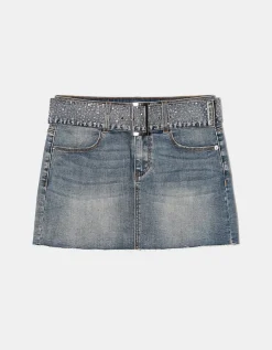 Mini-Jupe en Denim avec Ceinture^Tally Weijl Outlet