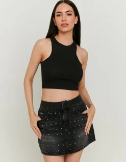 Mini-Jupe en Denim avec Strass^Tally Weijl Sale