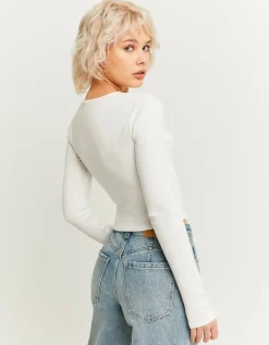 Top Basique Côtelé avec Découpe^Tally Weijl Fashion