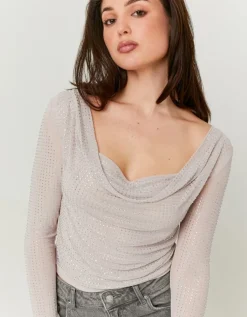 Top Transparent avec Strass^Tally Weijl Clearance