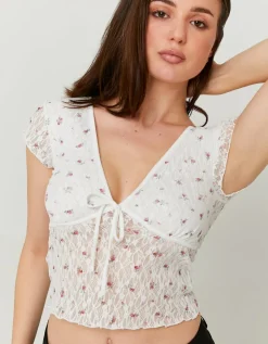 Top en Dentelle Imprimé Floral^Tally Weijl New