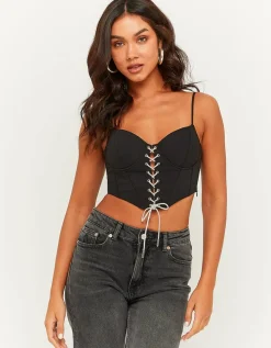 Top corset à lacets avec strass^Tally Weijl Sale