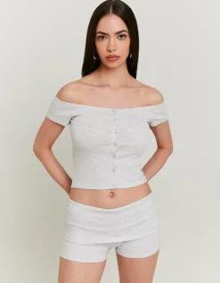Top Epaules Nues, Dos Boutonné^Tally Weijl Clearance