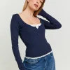T-Shirt Basique avec Ourlets en Dentelle^Tally Weijl Best