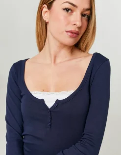 T-Shirt Basique avec Ourlets en Dentelle^Tally Weijl Best