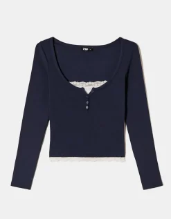 T-Shirt Basique avec Ourlets en Dentelle^Tally Weijl Best