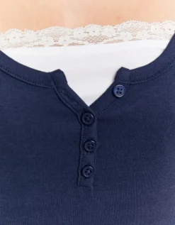 T-Shirt Basique avec Ourlets en Dentelle^Tally Weijl Best