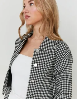 Veste Trucker Courte Imprimé Vichy^Tally Weijl Sale